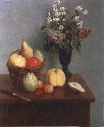 Henri Fantin-Latour Still life with Flowers and Fruit oil painting reproduction